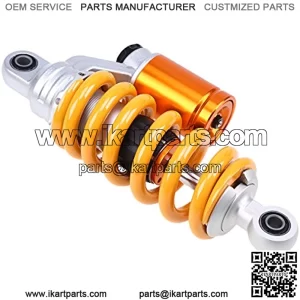 Single Motorcycle Shock Absorber 9.4"/240mm Round Universal Replacement Rear Suspension Strut Center Shock Absorber Eye Diameter 10mm Yellow