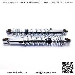 (Set of 2) Universal 12" Adjustable Shock Absorbers with 12.7mm (1/2") Bolt Holes for Go Karts & Mini-Bikes