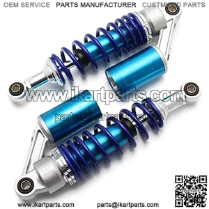 320mm 12.5" Gold Air Shock Absorbers Compatible with Honda TRX250R 400ER 450R Suzuki Yamaha Kawasaki ATV Go Kart Quad Dirt Sport Bikes 2PC(Blue/Silvery)