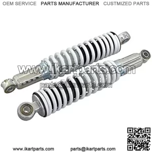 12" Adjustable White Shocks for Go-Karts & Mini Bikes (Set of 2) (12 mm ID)