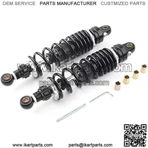 Pair 305MM Motorcycle Rear Shocks Absorbers Universal Fits for Honda Yamaha Suzuki Scooter ATV UTV Dirt Street Bike, Round End