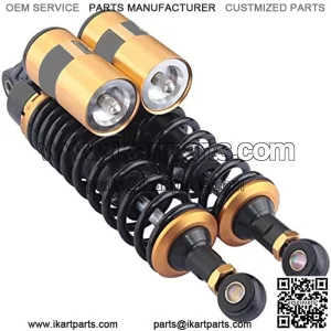 Universal 340mm 13.4" Black and Gold Pair Motorcycle Air Shock Absorbers Fit for Honda Suzuki Yamaha ATV Go Kart Quad Dirt Sport Bikes by Foxstar