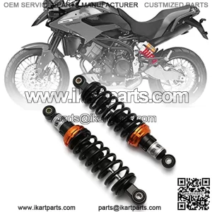 11" 280mm Motorcycle Universal Springs Suspension Adjustable Rear Shock Absorbers For Honda Kawasaki Suzuki Yamaha Aprilia Triumph Benelli BMW Scooter (Black/Orange)