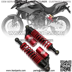 12.5" 320mm Motorcycle Universal Springs Air Suspension Adjustable Rear Gas Shock Absorbers For Honda Kawasaki Suzuki Yamaha BMW Aprilia Triumph Benelli (Red)