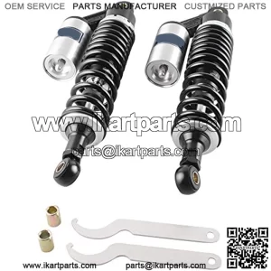 13.5" 340mm Universal Motorcycle Rear Shock Absorbers Suspension Fit Honda Suzuki Kawasaki Yamaha ATV Go Kart Quad Dirt Sport Bikes,Black Silver