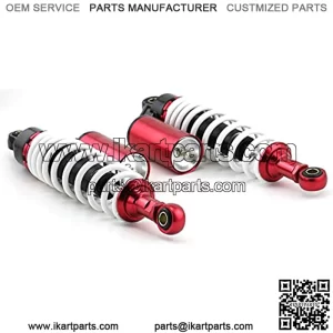 one Pair 320mm Universal Motorcycle Rear Air Shock Absorbers for most 150cc~750cc Sport bikes / ATV Go Kart Quad Dirt Sport Bikes?? red&white)