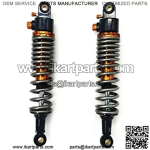 Motorcycle Air Shock 340mm 350mm 360mm 370mm 380mm 400mm 8mm Spring Motorcycle Shock Absorbers Fit for Yamaha Suzuki Kawasaki Dirt Gokart ATV (Color : 400mm Titanium)