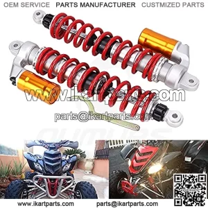Pair 410mm Adjustable Air Shock Absorbers Compatible with Honda Sportrax TRX400EX 1999-2008; TRX450ER 2006-2014; TRX450R 2006-2012 For Yamaha Banshee Raptor 660R YFM700R YFZ450 ATV Shock