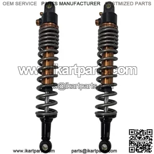 Shock Absorbers 340mm 350mm 360mm 370mm 380mm 400mm 8mm Spring Motorcycle Shock Absorbers Fit For Yamaha Fit For Suzuki Fit For Kawasaki Dirt Gokart ATV Motorcycle Absorber ( Color : 350mm Titanium )