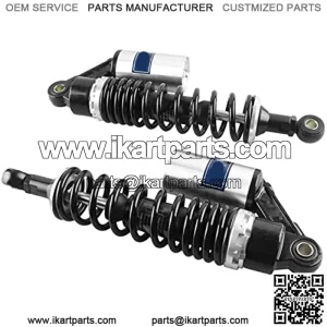 320mm 340mm 375mm 400mm Motorcycle Air Shock Absorbers Suspension Damping Spring Damper Compatible With Yamaha Scooter Gokart Dirt Bikes ATV (Color : 320mm Silver Black)