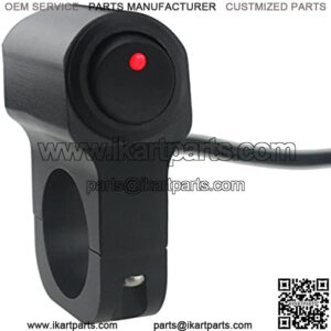 12v 10A Waterproof Motorcycle CNC Aluminium Alloy Rocker Switches 1" 25mm Handlebar Headlight Switch with Indicator Light Sport Dirt Electric Bike Interrupteur Moto