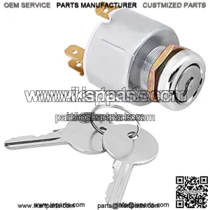 Ignition Switch with Key 12V Universal Ignition Starter Switch 3 Position 5 Terminals Engine Starter Switch for Car Boats Motorcycle Tractor Forklift Scooter Trailer Agricultural Modified Car, SPB501