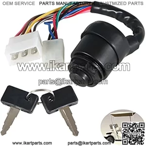 Ignition Switch with Keys Replacement for Yamaha Gas 2 Cycle Golf Cart G1 1979-1989 J17-82508 - 20