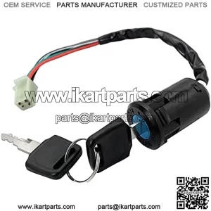 Ignition Switch with Key 4 Wire for TaoTao Buyang Coolsport Kazuma Sunl Coolster 50cc 70cc 90cc 110cc 125cc 150cc 200cc 250cc Quad Super Pocket Dirt Bike ATV & Scooters