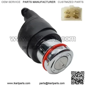 4-Wire Ignition Key Switch for Go-Karts or UTVs