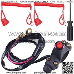 7/8" 22mm Handlebar 2 Wire Tether Kill Switch Apply to Taotao 110cc 125cc Dirt Pit Bike ATV 4 Wheeler Quad Trail Bike