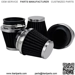 MUYI 4 Pcs 2.05inches Motorcycle Air Filters Round Tapered Clamp-on Pod Intake Filter Cleaner for Yamaha Honda Suzuki Kawasaki Dirt Bike ATV Moped Pit Bike Scooter Vintage(52mm)