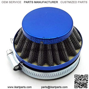 Racing Motorcycle 60mm Air Filter Cleaner For Gas Motorized Bicycle Push Mini Moto Pocket Bike ATV Quad 4 Wheeler Blue