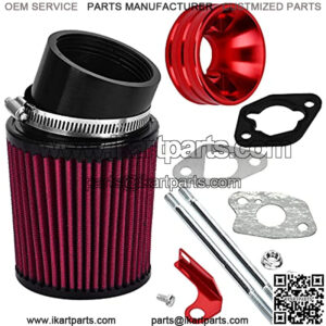 212cc 6.5 Hp Predator Air Filter with Gasket Adapter Intake Kit for 6.5HP Honda Clone GX160 GX200 Go Kart Mini Bike
