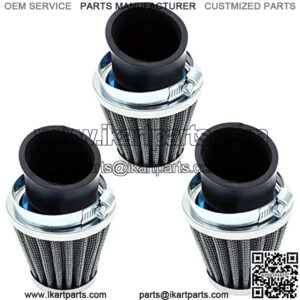 3PCS 1.65inch 41mm 42mm 43mm Air Filter Cleaner 45 Degree Angled Compatible for 125cc-150cc 200cc 250cc Motorcycle ATV Quad Scooter Go Kart Moped Dirt Pocket Mini Super Bike GY6 PZ24 PZ30 CG