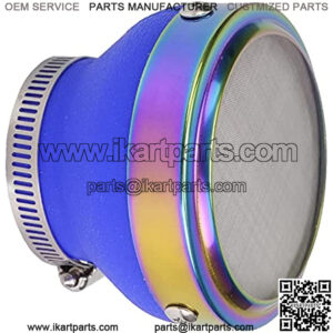 Motorcycle POD air filter dust mini ATV kart 45 48 50MM Quad Go Kart racing suitable for HONDA YAMAHA SSR TTR cross-country bike (Blue + Color)