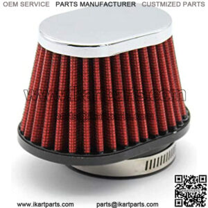 High Flow Air Filter 60mm for Motor Car Minibike Cold Air Intake Cone Filter-Red