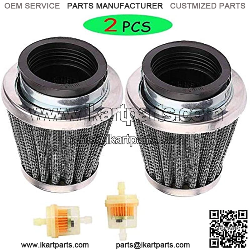 New 42MM Air Filter (2pcs) for Honda Kawasaki Suzuki Yamaha Bike 250cc ATVs Quad Dirt Pit Bikes GY6 125cc 150cc Scooter Moped Howhit 150cc Yerf dog Go Kart