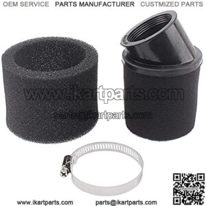 Universal 48mm 49mm 50mm Angled Double Foam Pod Air Filter Cleaner 50cc 70cc 90cc 110cc 125cc Motorcycle ATV Quad Scooter Go Kart Moped Pit Dirt Racing Super Pocket Mini Bike Yamaha