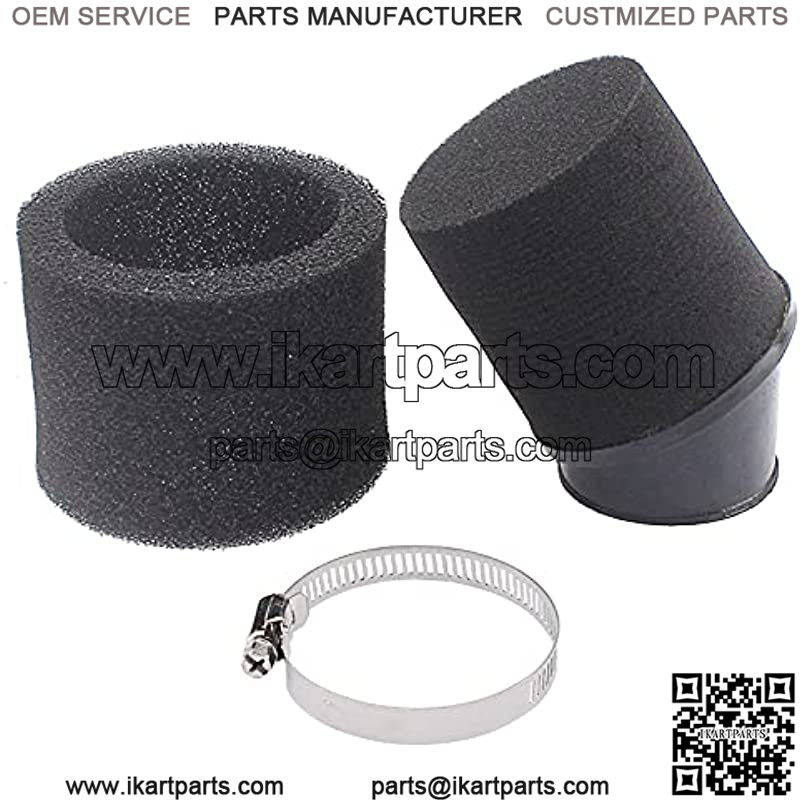 Universal 48mm 49mm 50mm Angled Double Foam Pod Air Filter Cleaner 50cc 70cc 90cc 110cc 125cc Motorcycle ATV Quad Scooter Go Kart Moped Pit Dirt Racing Super Pocket Mini Bike Yamaha - Image 2
