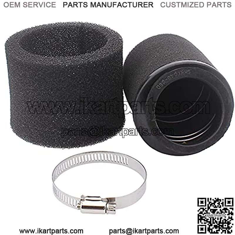 Universal 48mm 49mm 50mm Angled Double Foam Pod Air Filter Cleaner 50cc 70cc 90cc 110cc 125cc Motorcycle ATV Quad Scooter Go Kart Moped Pit Dirt Racing Super Pocket Mini Bike Yamaha - Image 5