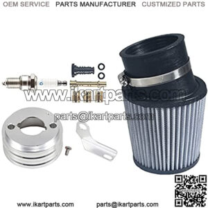 62mm Inlet Air Filter With Adapter 5 Jet Kit For 212cc Engine Racing Go Kart Cart Mini Bike