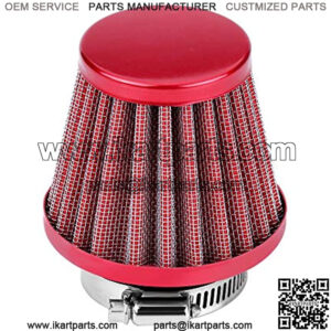 Motorcycle 38mm Air Filter Fuel Cleaner for 49cc 50cc 70cc 90cc 110cc 125cc 150cc 200cc ATV Quad Dirt Pit Bike Gy6 Scooter Go Kart (1pc, Red)