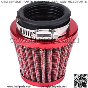 Motorcycle Air Filter Pods, Motorcycle Air Filter 44mm for Gy6 150cc ATV Quad 4 Wheeler Go Kart Buggy Scooter Moped (Red)