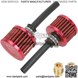 212cc Air Filter Jet Kit Cold Air Intake Filter Breather Turbo Vent Cleaner for Predator 196cc 6.5Hp GX160 GX200 CT200U BT200X CT200U-EX KT196 Go Kart Engine Mini Bike Car and Motorcycle 2 PCS