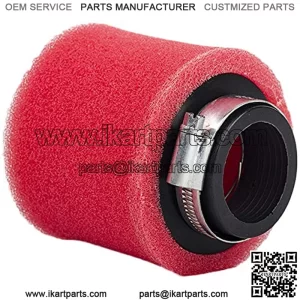 39mm Air Filter Cleaner for 50cc 110cc 125cc 150cc 200cc ATV Quad Dirt Bike 125cc Go Kart Dune Color Red