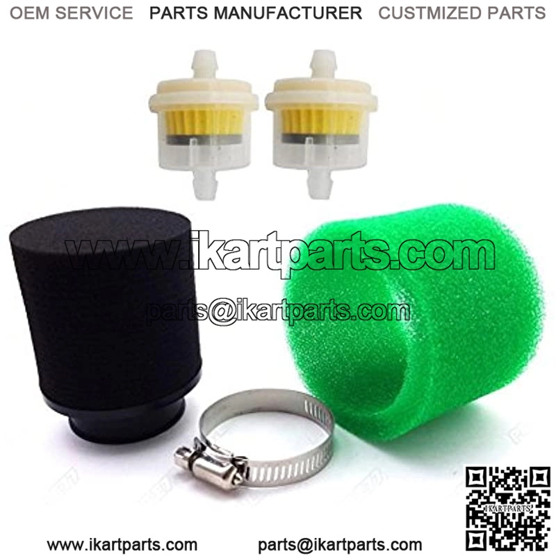 Pit Dirt Bike Green 45mm Air Filter + Fuel Filter Cleaner For 125cc 140cc 150cc Engine Carburetor ATV Quad Motorcycle Go Kart Scooter - Image 2
