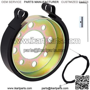 Go Kart 4" Band Brake & 4" Drum & Pin Kit with Throttle Cable fits for Go Kart Mini Bike ATV