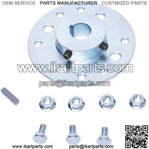 Go Kart Sprocket Hub with 3/4" Bore & 3/16" Keyway Fit for Go-Karts and Mini Bikes, Sprocket and Drum Mounting Hub (Hardware Included)