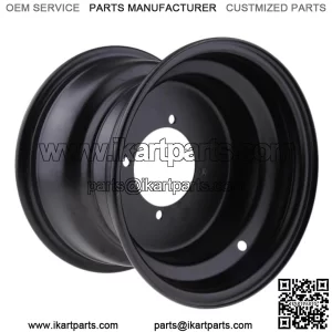 Llanta de Rueda Delantera de Metal Negro con Agujero de 110 Mm Y 4 Pernos de 10 Pulgadas para Motoci  Llanta de la rueda delantera de la motocicleta