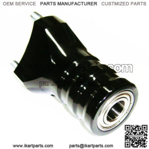 GO KART FRONT WHEEL HUB 17MM BEARINGS 95MM LONG BLACK THREE STUD HIGH GRIP