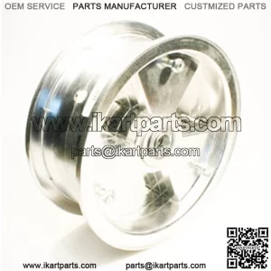 8" Aluminum Tri-Star wheel, 3-9/16" wide, 3/4" ID Bearing