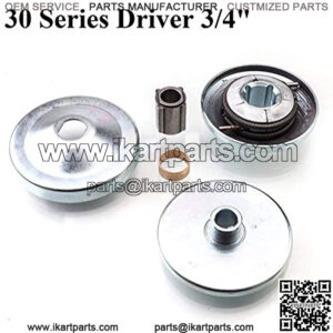 New 30 Series 6.5 HP Go Kart/Mini Bike Torque Converter Clutch Driver Pulley Replacement Comet Manco 212CC 3/4" Bore Max Torque