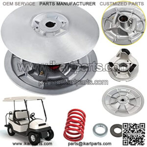 Golf Cart Driven Power Clutch Kit Metal Surface Drive Clutch 1985-2007 Driven Clutch Kit Compatible with Yamaha Low End G2-G28 Golf Cart (with Spring)