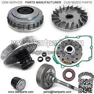 ATV UTV Clutch Primary Fixed Sheave/Primary Dry Clutch CVT Sheave Assy/Secondary Driven Clutch CVT Pulley/Housing/Pad Shoe/Bearing/Gasket/Flange Nut/Oil Seal/Oil Filter for Hisun UTV 500 700