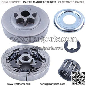 Chainsaw 3/8" -7T Spur Clutch Drum Sprocket Bearing 5pcs Kit for Stihl MS391 MS311 Replacement Parts with Needle Bearing Clutch Washer E-Clip