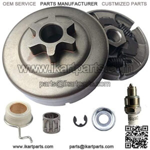 Sprocket Clutch 3/8" for Stihl 017 018 019 019T 021 023 025 MS170 MS180 MS190 192 CE, MS210 MS230 MS250 MS191 MS211 Chainsaw with Washer E-Clip Kit Chainsaw with Washer E-Clip Kit Re 1123 640 2073
