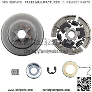 Sprocket Clutch 3/8" for Stihl 017 018 021 023 025 MS170 MS180 MS210 MS230 MS250 Chainsaw with Washer E-Clip Kit Replace 1123 640 2003, 1123 640 2073