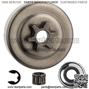 3/8 6T Clutch Drum Sprocket Washer E-Clip Kit for STIHL Chainsaw MS170 MS180 MS210 MS230 MS250 017 018 021 023 025 1123 640 2003