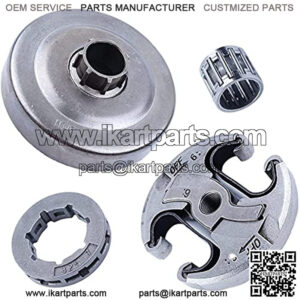 0.325"-7T Clutch Drum Sprocket Rim Needle Bearing Kit for 340 345 346XP 350 351 353 445 450 E Chainsaw