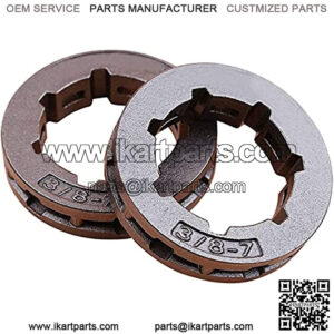 Clutch Drum Rim Sprocket 3/8"-7 Fits STIHL 038 MS380 MS381 Chainsaw Replacement Parts (2/Pack)